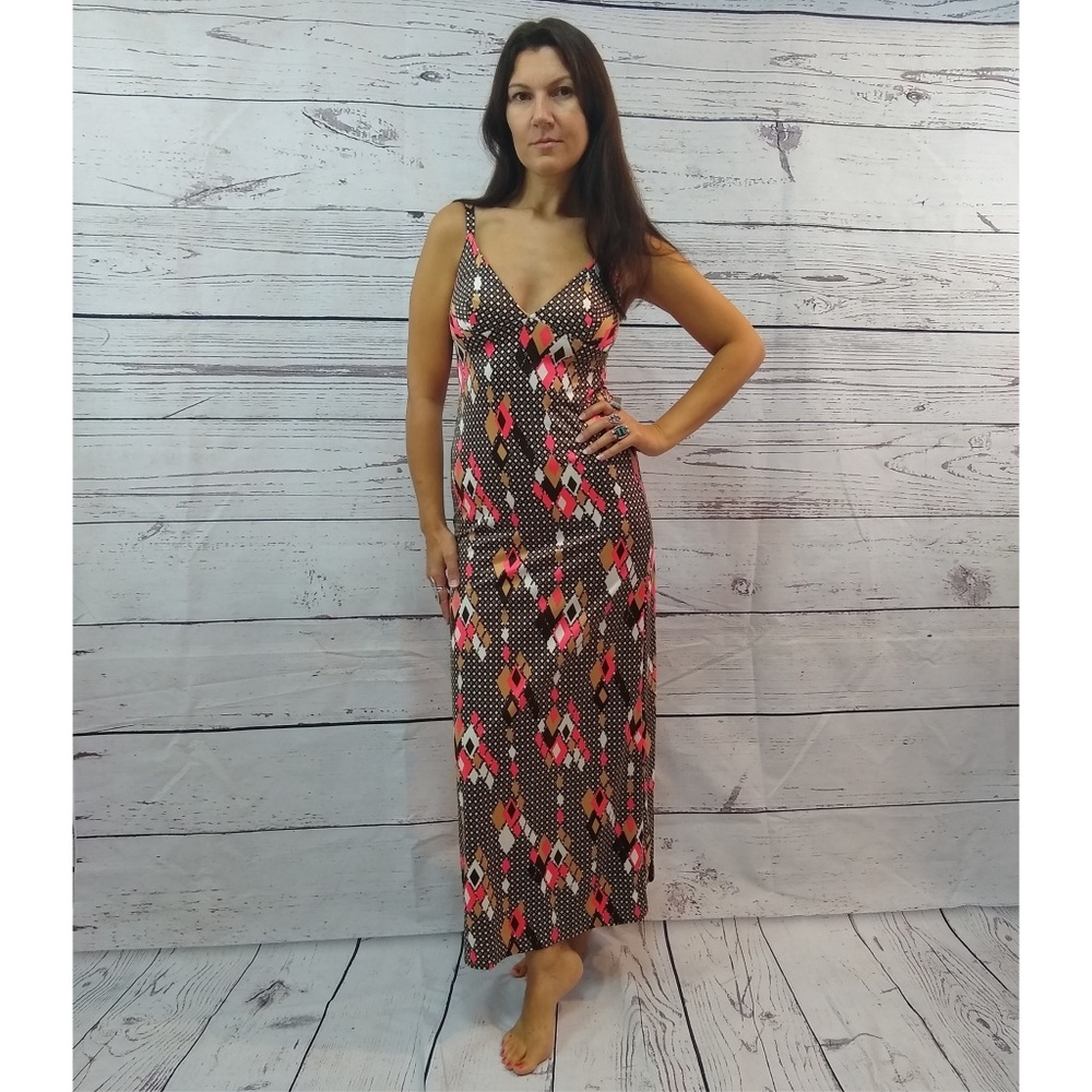 70s stretch maxi swimwear dress - Picture 2 of 5